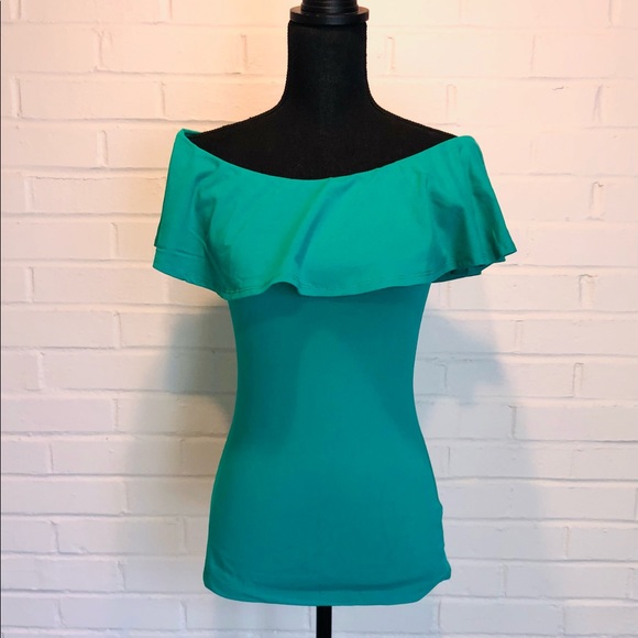 Susana Monaco Ruffle Off Shoulder Top - Picture 2 of 6